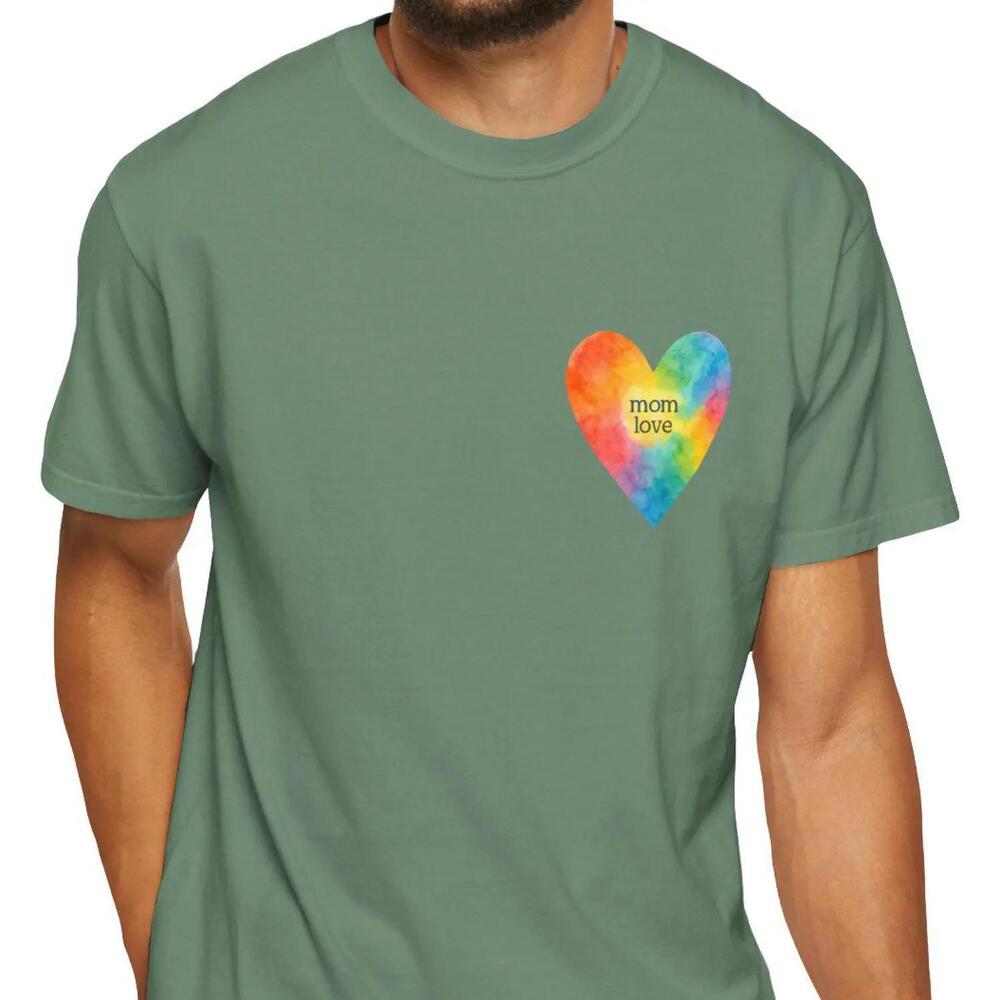 Watercolor Heart Mom Love Unisex Tshirt, Gift For Mom, MotherDay Tee